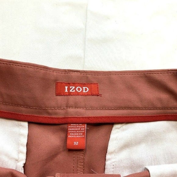 IZOD Chino Golf Shorts Mens 32‎ (33) Relaxed Flat Front Beach Summer Outdoor - Picture 6 of 12